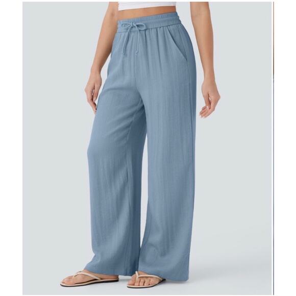 Halara High Waist Drawstring Wide leg Pull on Pants Lot of 2 Sz. Small NWT - Picture 2 of 10